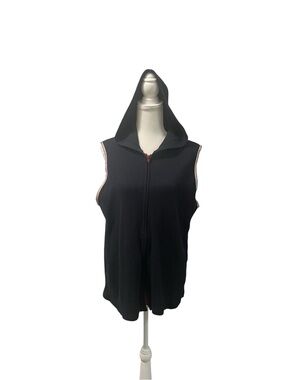 VTG Vital Aerobic Wear Full Zip Sleeveless Hoodie Small Tennis Gym Golf Boating